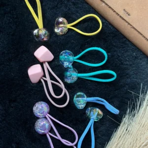 Pastel Charm Hair Ties (Set of 5 Pairs)