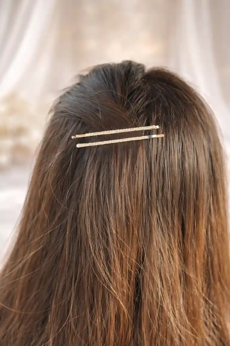 Crystal Line Hair Pins (Set of 2 Pairs)