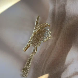 Golden Flutter Claw Clip