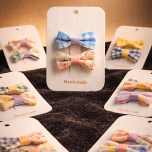 Petite Printed Bow Hair Clips (Assorted)
