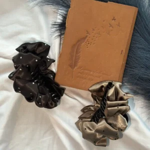 Polka Luxe Scrunchie Claw