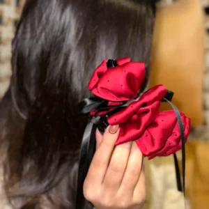 Ruby Bow Scrunchie Claw