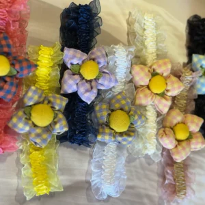 Sunny Petal Gingham Baby Band