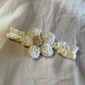 Ivory Knit Blossom Baby Band