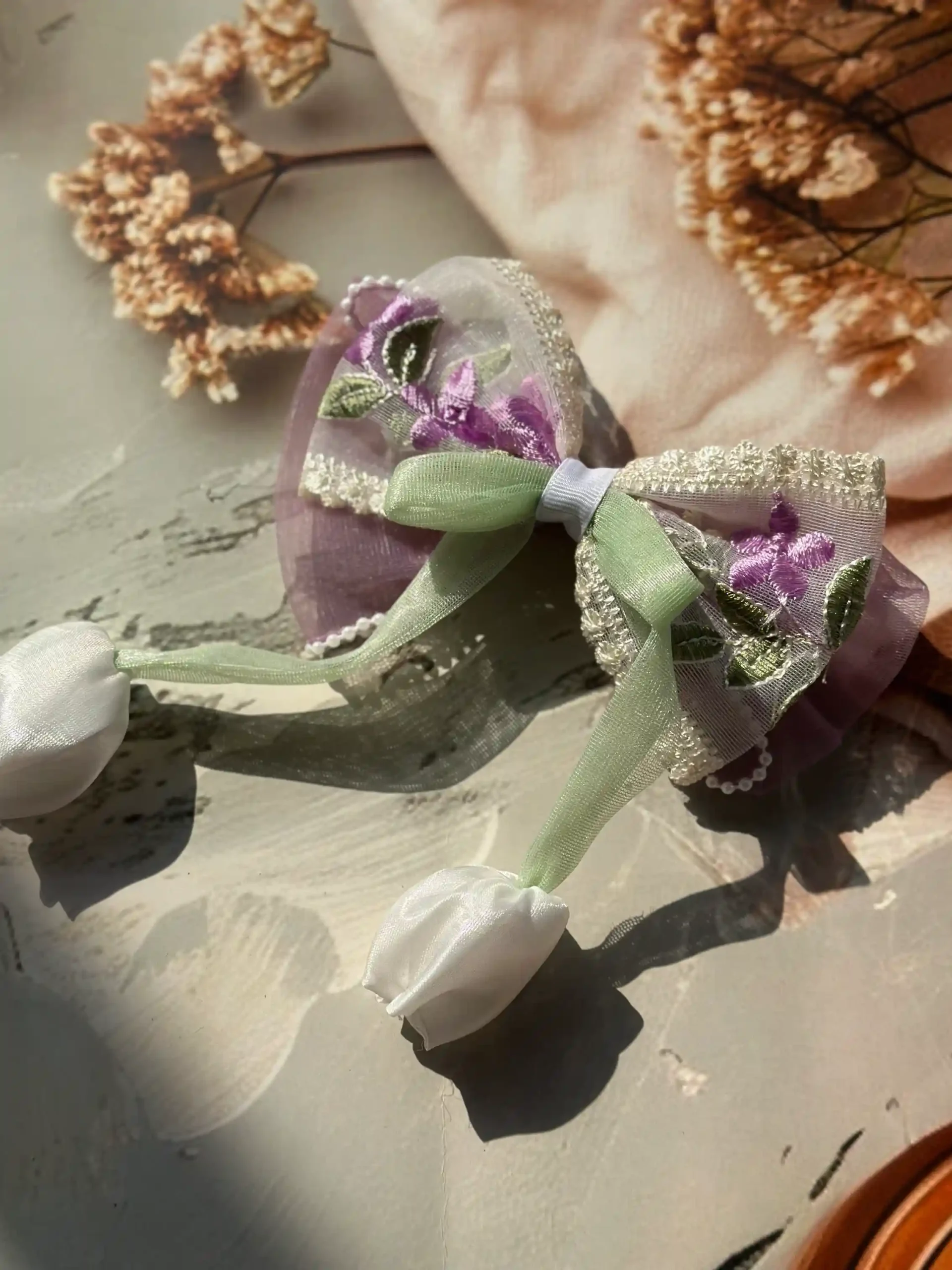 Tulip Tie Bow Hair Clip - Image 11