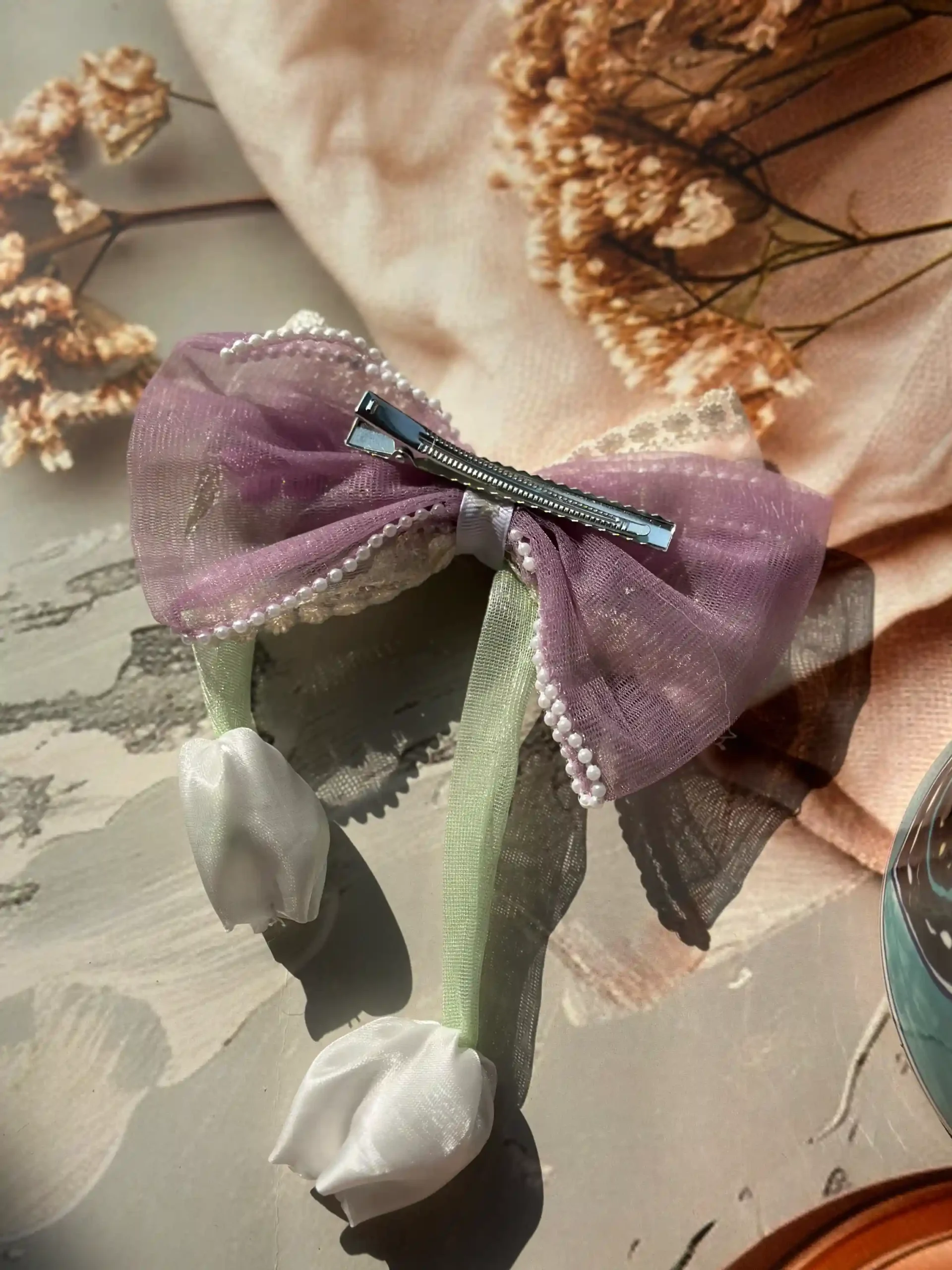 Tulip Tie Bow Hair Clip - Image 12