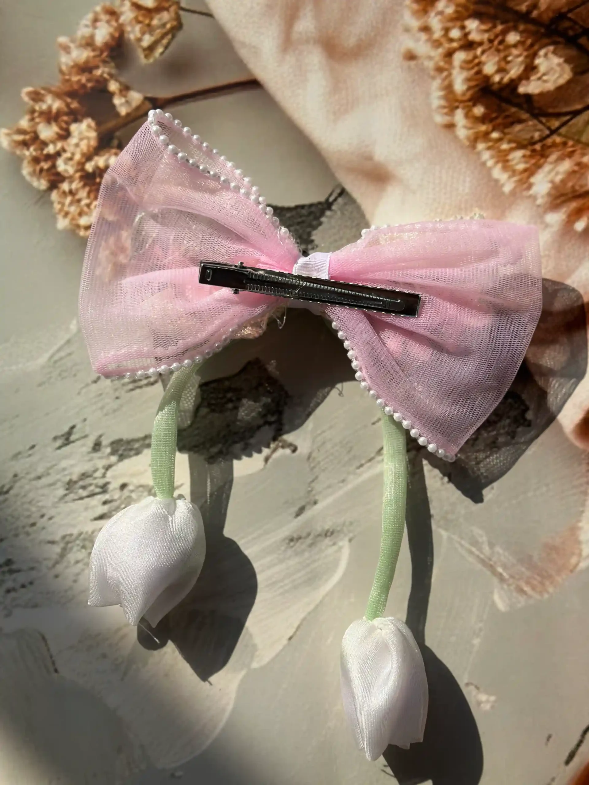 Tulip Tie Bow Hair Clip - Image 4