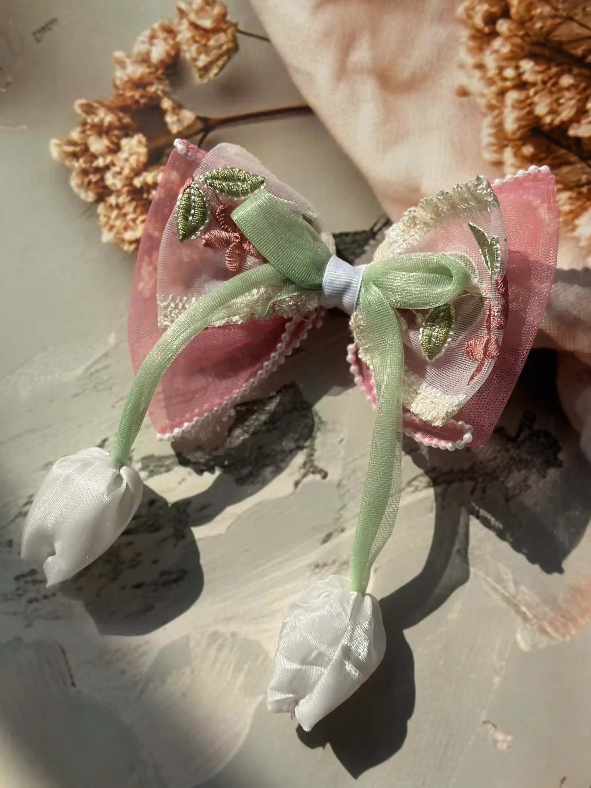 Tulip Tie Bow Hair Clip - Image 5