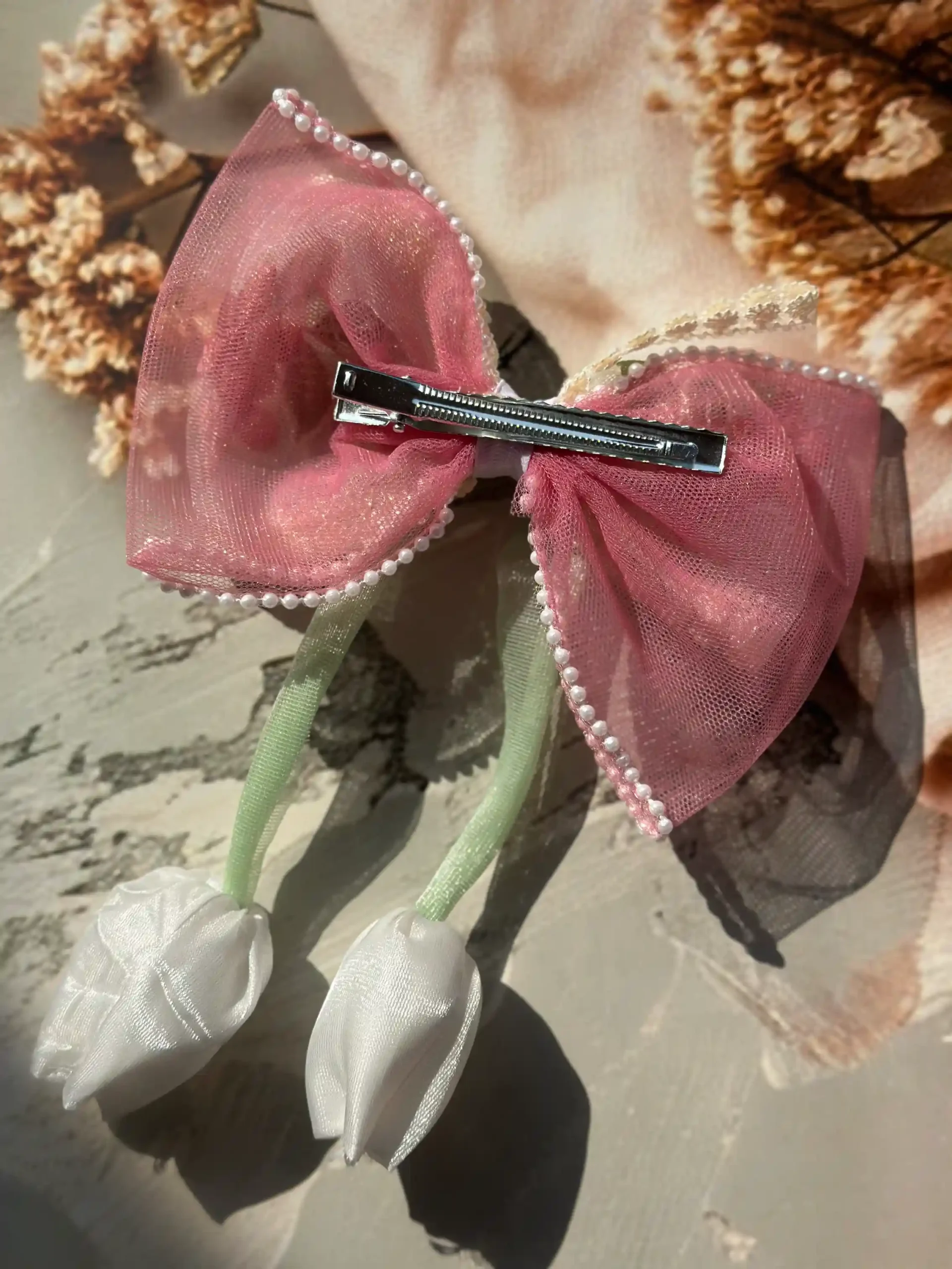 Tulip Tie Bow Hair Clip - Image 6
