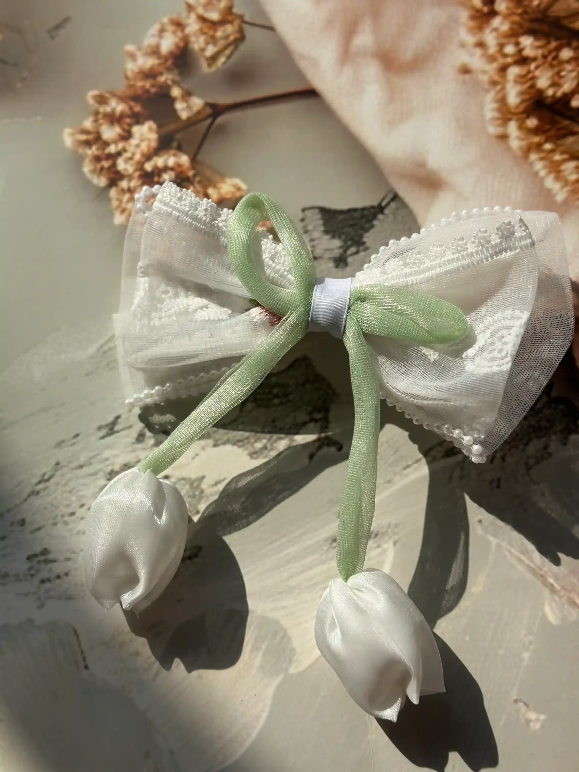 Tulip Tie Bow Hair Clip - Image 7