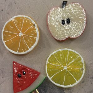 Mini Food Hair Clips (Fruits - Set of 4)