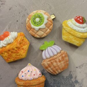 Mini Food Hair Clips (Bakery - Set of 5)