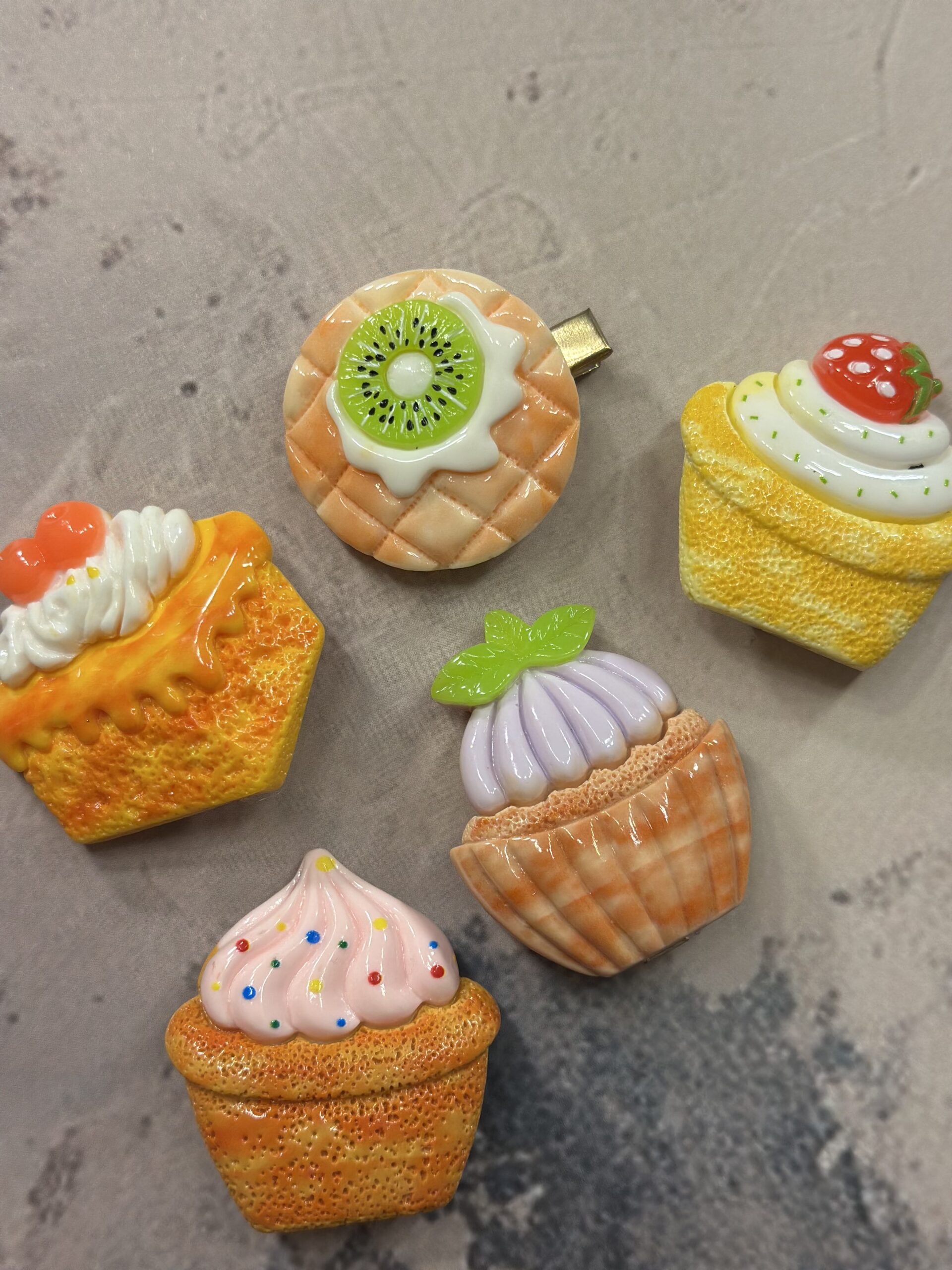 Mini Food Hair Clips (Bakery - Set of 5)