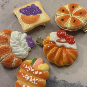 Mini Food Hair Clips (Bakery - Set of 5)
