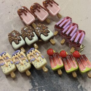 Mini Food Hair Clips (Popsicles - Set of 5)
