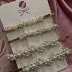 Pearl Line Hair Pins (Set of 2 Pairs)