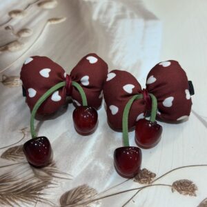 Cherry Picnic Clips – Heart Print (Set of 2)